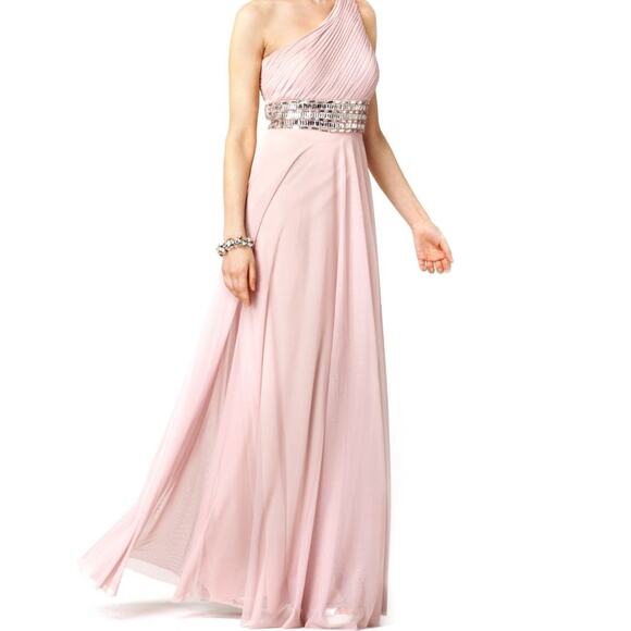 JS Collections One Shoulder Empire Waist Gown 14 - Picture 1 of 14